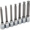 Dynamic Tools 3/8"Dr 7Pcs Metric, Long Ball Nose, Hex Socket Set, 4mm -10mm D010025 - alternate 1